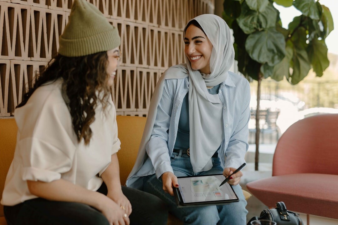 woman sharing story